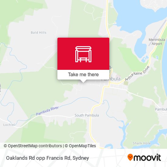 Oaklands Rd opp Francis Rd map