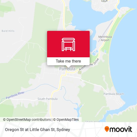 Oregon St at Little Ghan St map