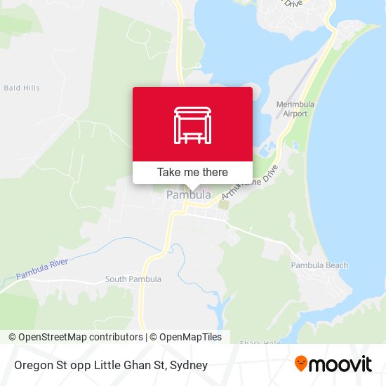 Oregon St opp Little Ghan St map
