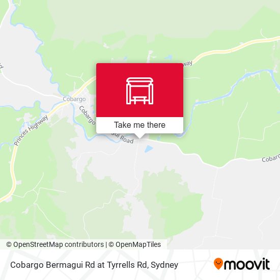 Cobargo Bermagui Rd at Tyrrells Rd map