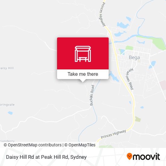 Daisy Hill Rd at Peak Hill Rd map