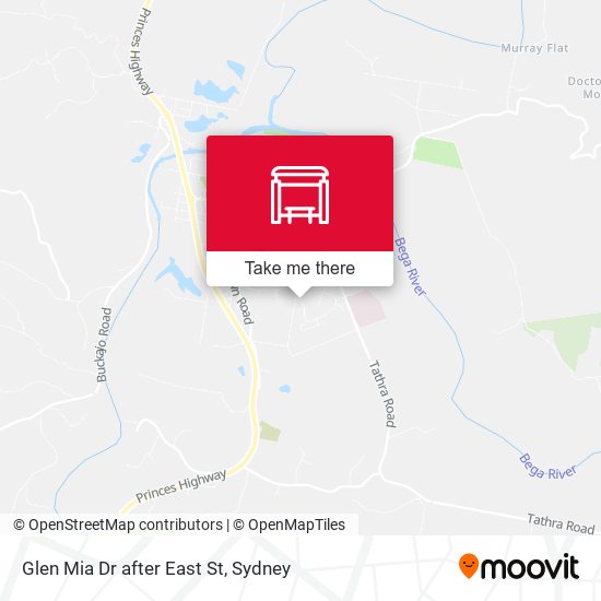 Glen Mia Dr after East St map