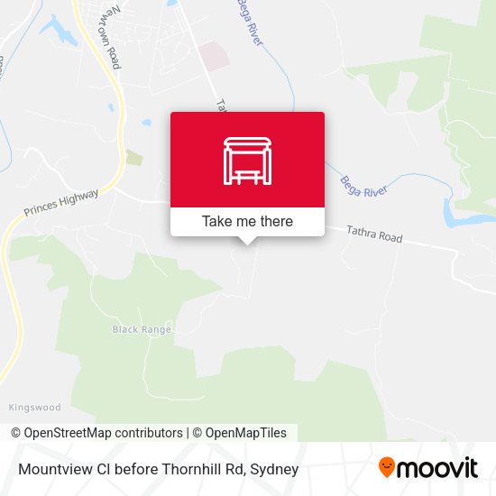 Mountview Cl before Thornhill Rd map