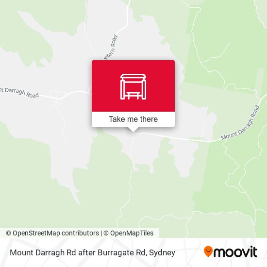 Mount Darragh Rd after Burragate Rd map