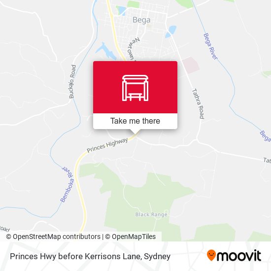 Princes Hwy before Kerrisons Lane map
