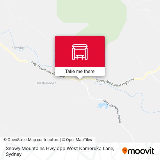 Snowy Mountains Hwy opp West Kameruka Lane map