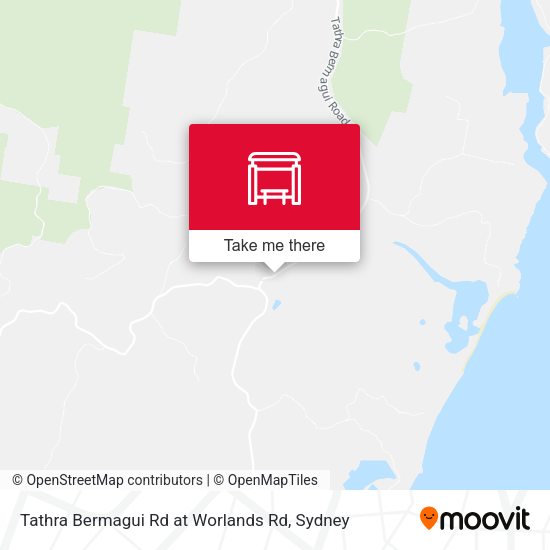 Tathra Bermagui Rd at Worlands Rd map