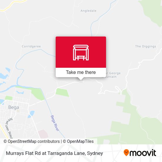 Murrays Flat Rd at Tarraganda Lane map