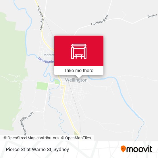 Pierce St at Warne St map