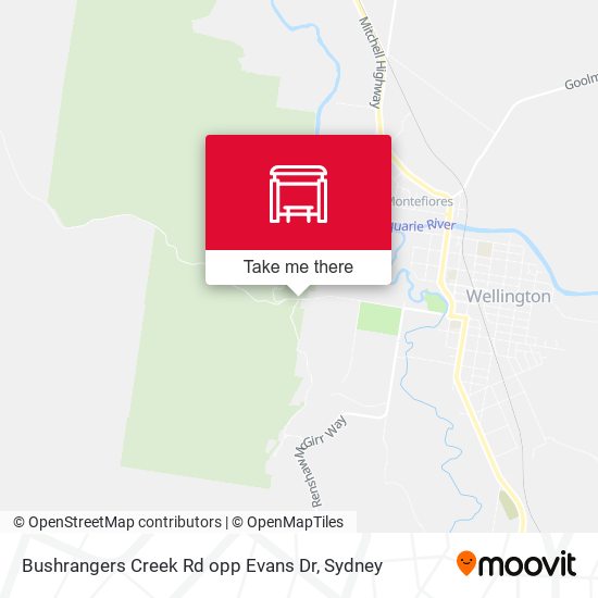 Bushrangers Creek Rd opp Evans Dr map