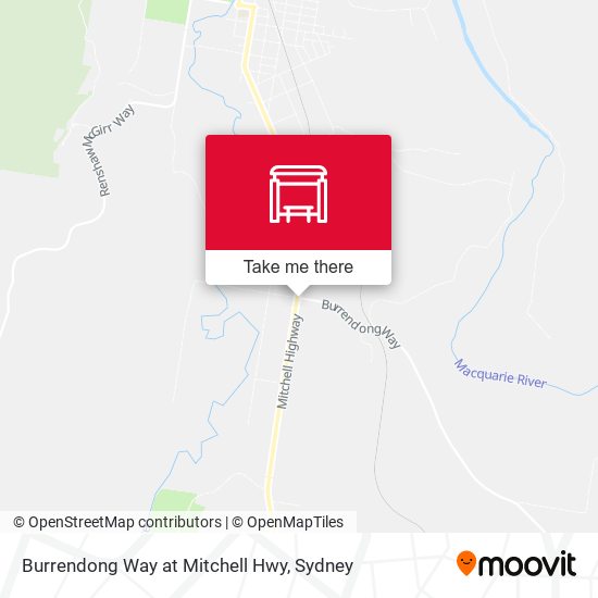 Burrendong Way at Mitchell Hwy map