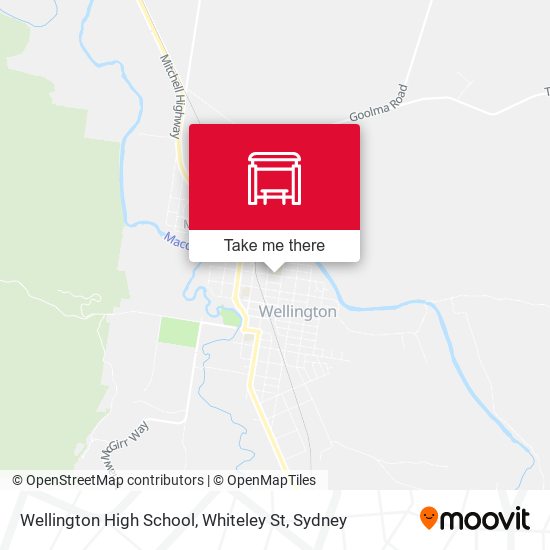 Wellington High School, Whiteley St map
