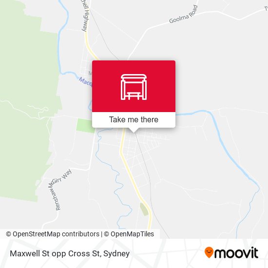Maxwell St opp Cross St map