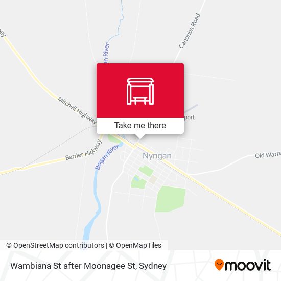 Wambiana St after Moonagee St map