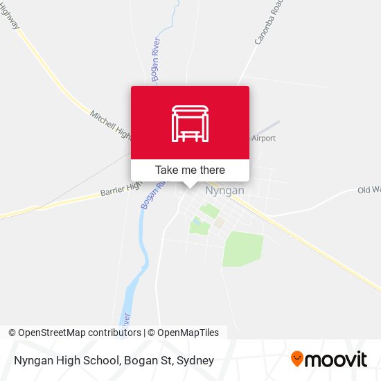 Nyngan High School, Bogan St map