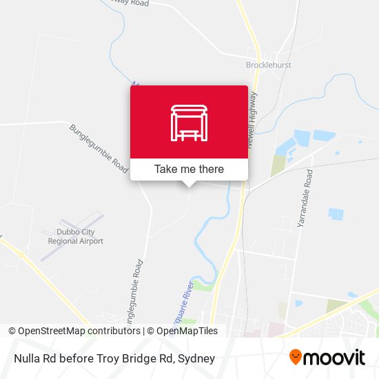 Nulla Rd before Troy Bridge Rd map