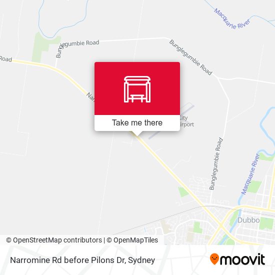 Narromine Rd before Pilons Dr map