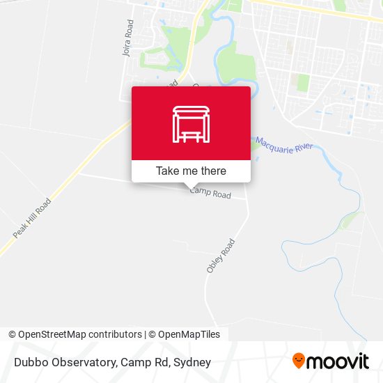 Dubbo Observatory, Camp Rd map
