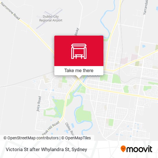 Victoria St after Whylandra St map