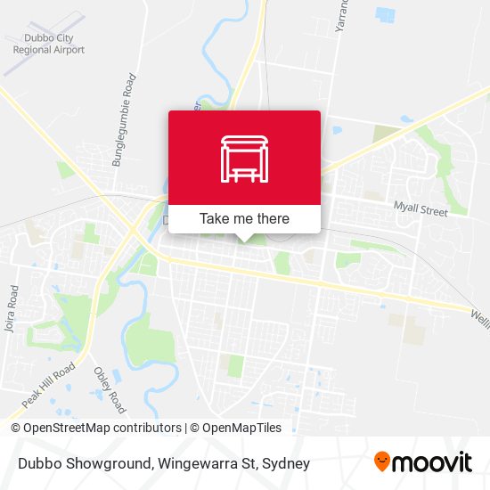 Dubbo Showground, Wingewarra St map