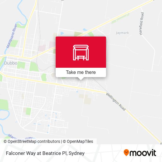 Falconer Way at Beatrice Pl map