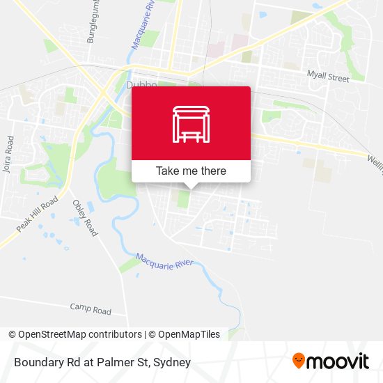 Boundary Rd at Palmer St map