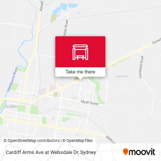Cardiff Arms Ave at Websdale Dr map