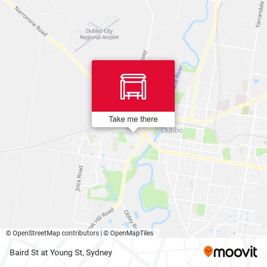 Baird St at Young St map