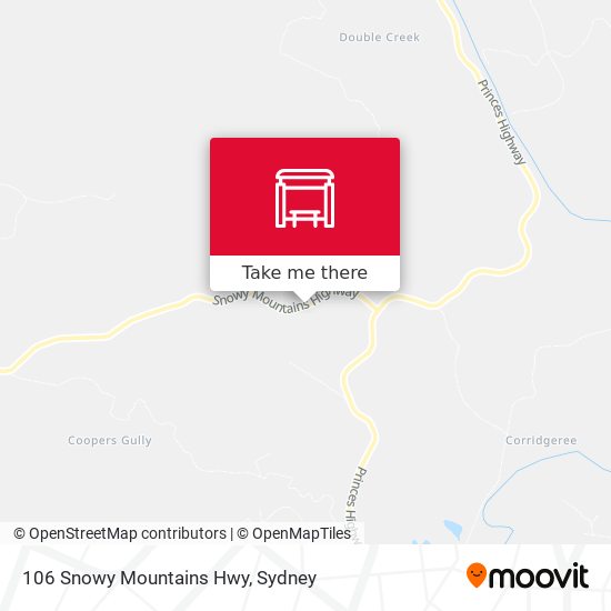 106 Snowy Mountains Hwy map