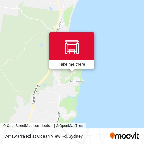 Arrawarra Rd at Ocean View Rd map