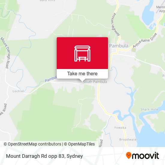 Mount Darragh Rd opp 83 map