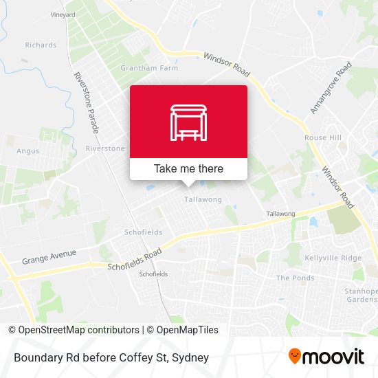 Boundary Rd before Coffey St map