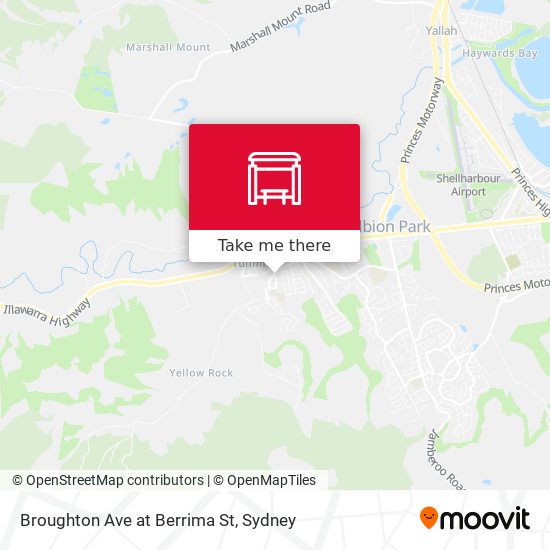 Broughton Ave at Berrima St map