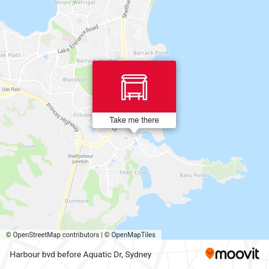 Harbour bvd before Aquatic Dr map