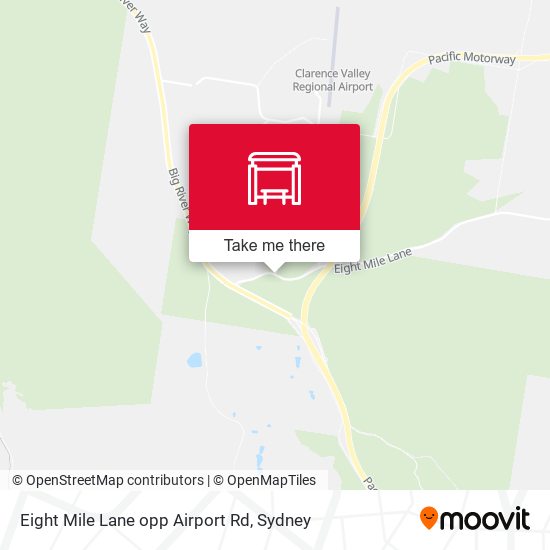 Eight Mile Lane opp Airport Rd map