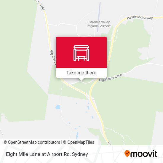 Eight Mile Lane at Airport Rd map