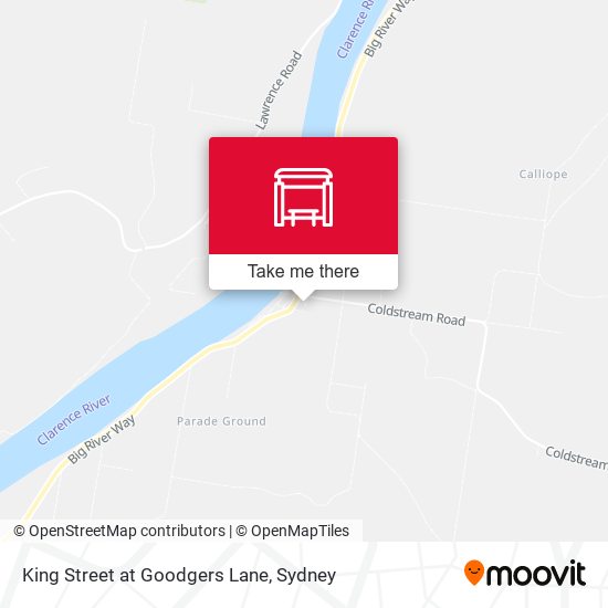 King Street at Goodgers Lane map