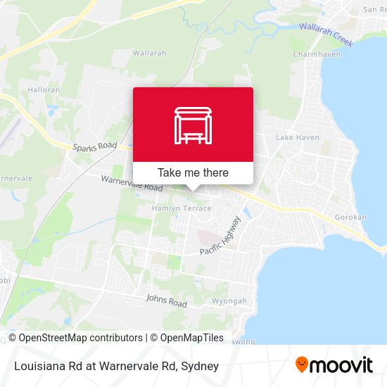 Louisiana Rd at Warnervale Rd map