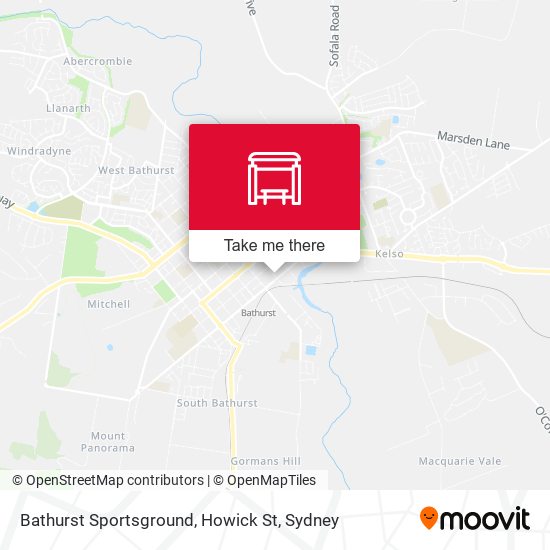 Bathurst Sportsground, Howick St map