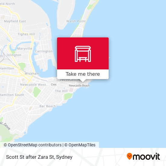 Scott St after Zara St map