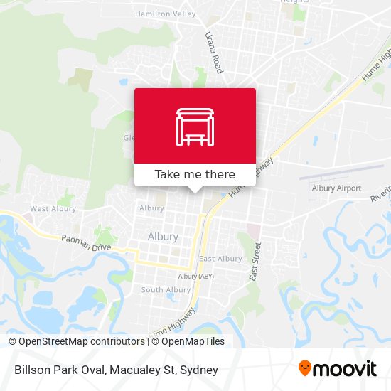 Mapa Billson Park Oval, Macualey St