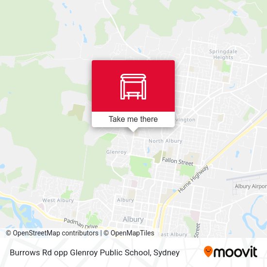 Burrows Rd opp Glenroy Public School map