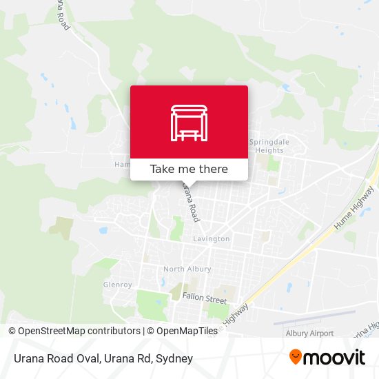 Urana Road Oval, Urana Rd map