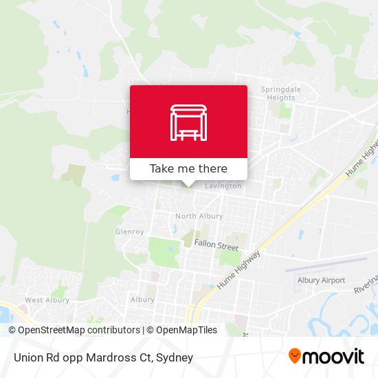 Union Rd opp Mardross Ct map