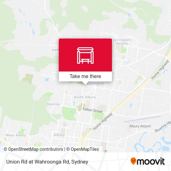Union Rd at Wahroonga Rd map