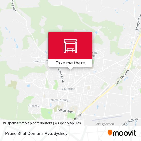 Prune St at Comans Ave map