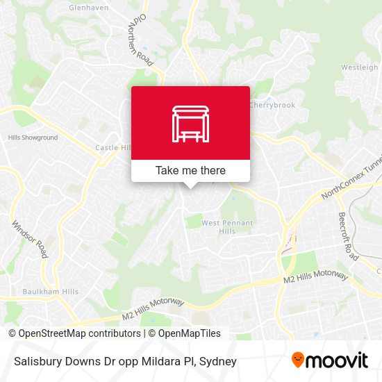 Salisbury Downs Dr opp Mildara Pl map