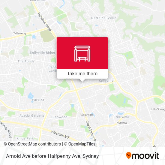 Arnold Ave before Halfpenny Ave map