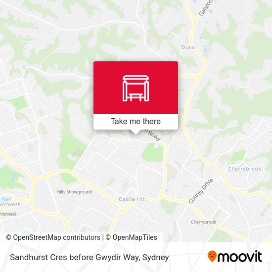 Sandhurst Cres before Gwydir Way map