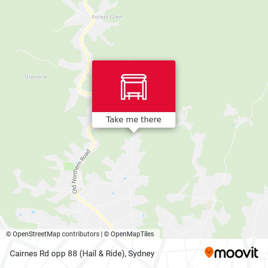 Cairnes Rd opp 88 (Hail & Ride) map